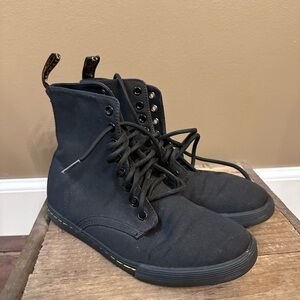 Dr. Martens Sheridan Matte Black Canvas Boots